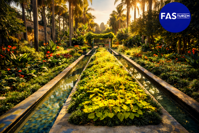 Rabat’taki Jardin d’Essais Botaniques, tropikal bitkileri, su kanalları ve düzenli peyzaj tasarımıyla şehrin en huzurlu yeşil alanlarından biridir.