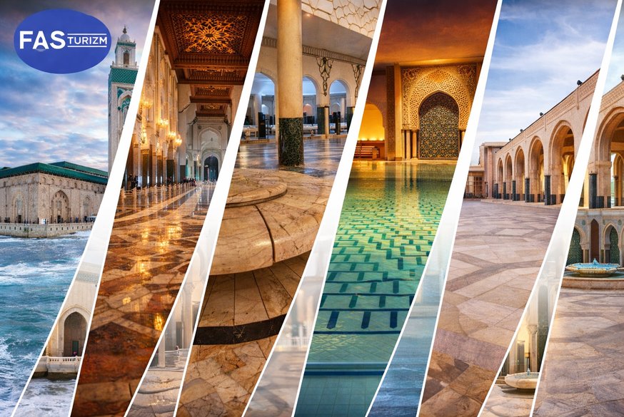 Casablanca Hasan 2 Camii i&ccedil; ve dış mimarisi &ndash; Fas turu ve Fas turları i&ccedil;in ikonik durak